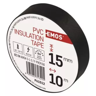 Emos PVC izolacijski trak 15/10 črn