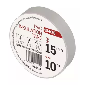Emos PVC izolacijski trak 15/10 bela
