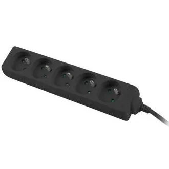 Podaljševalni kabel 230V 3m 5 vtičnic, črn Podaljševalni kabel 230V 3m 5 vtičnic, črn