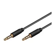 PremiumCord Jack 3,5 mm 4 pin M/M 0,5 m