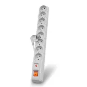 Acar S8 3m kabel, 8 vtičnic, prenapetostna zaščita, bela