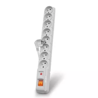 Acar S8 3m kabel, 8 vtičnic, prenapetostna zaščita, bela