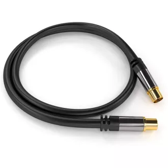 PremiumCord TV antena HQ povezovalni kabel M/F 75Ohm (135dB) 4x zaščiten 1,5m PremiumCord TV antena HQ povezovalni kabel M/F 75Ohm (135dB) 4x zaščiten 1,5m