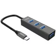 PremiumCord 5G USB vozlišče tipa C s 4x USB 3.2 Gen 1