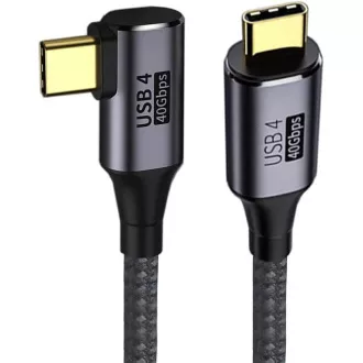 PremiumCord USB4 Gen 3x2 40Gbps 8K@60Hz 240W,Thunderbolt,0,8 m ukrivljen