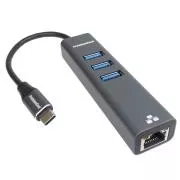 Adapter PremiumCord USB-C na gigabitni vmesnik   3x USB 3.0