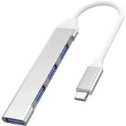 PremiumCord Razdelilnik USB-C na USB 3,2A   3x USB 2.0