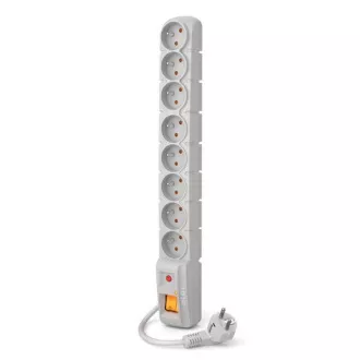 Acar S8 1,5 m kabel, 8 vtičnic, siv Acar S8 1,5 m kabel, 8 vtičnic, siv