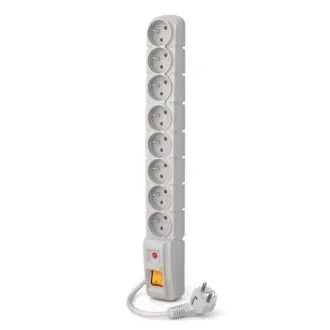 Acar S8 1,5 m kabel, 8 vtičnic, siv