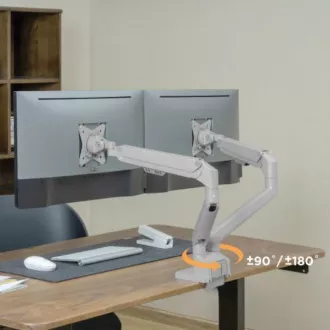 Brateck držalo za monitor LDT62-C024 dve roki druga ob drugi plinska vzmet