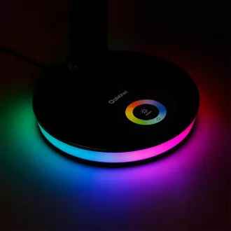Platinet PDL400RGBB 12W namizna svetilka LED z možnostjo zatemnitve, upravljanje na dotik, vhod USB, črna