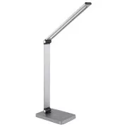 Platinet PDL888S 10W namizna svetilka LED z možnostjo zatemnitve, brezžično polnjenje, vhod USB, srebrna