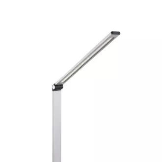 Platinet PDL888S 10W namizna svetilka LED z možnostjo zatemnitve, brezžično polnjenje, vhod USB, srebrna