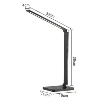 Platinet PDL888S 10W namizna svetilka LED z možnostjo zatemnitve, brezžično polnjenje, vhod USB, srebrna
