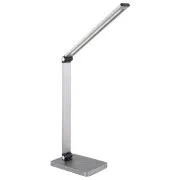 Platinet PDL888S 10W namizna svetilka LED z možnostjo zatemnitve, brezžično polnjenje, vhod USB, srebrna