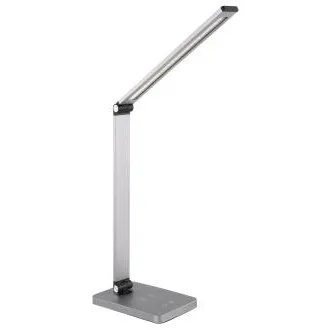 Platinet PDL888S 10W namizna svetilka LED z možnostjo zatemnitve, brezžično polnjenje, vhod USB, srebrna Platinet PDL888S 10W namizna svetilka LED z možnostjo zatemnitve, brezžično polnjenje, vhod USB, srebrna
