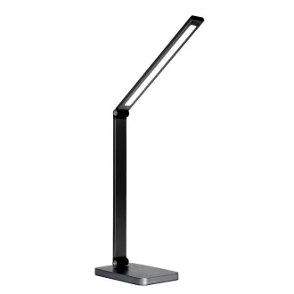 Platinet PDL888B 10W namizna svetilka LED z možnostjo zatemnitve, brezžično polnjenje, vrata USB, črna