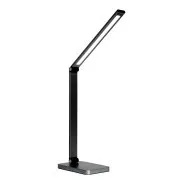 Platinet PDL888B 10W namizna svetilka LED z možnostjo zatemnitve, brezžično polnjenje, vrata USB, črna