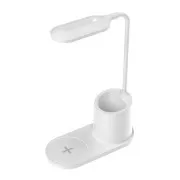 Platinet PDL1930W 3W namizna svetilka LED z možnostjo zatemnitve, brezžično polnjenje, bela