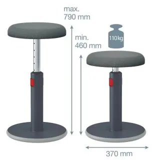 Ergonomski ravnotežni stol Leitz Ergo Cosy, siv Ergonomski ravnotežni stol Leitz Ergo Cosy, siv