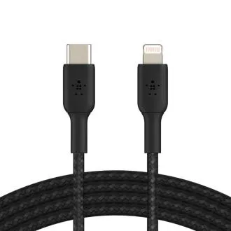 BELKIN pleteni kabel USB-C - Lightning, 1 m, črn BELKIN pleteni kabel USB-C - Lightning, 1 m, črn