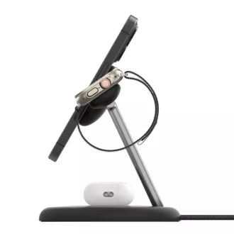 Belkin BOOST CHARGE PRO Qi2, 15W 3v1 magnetno stojalo, črno