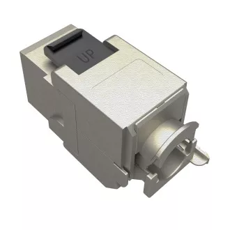 MULTIPACK 24 kosov - samorezalni nastavek Solarix CAT6A STP SXKJ-10G-STP-BK-SA Raven komponente in 4PPoE