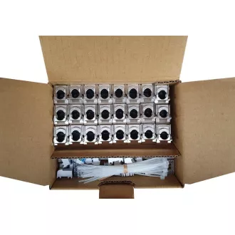 MULTIPACK 24 kosov - samorezalni nastavek Solarix CAT6A STP SXKJ-10G-STP-BK-SA Raven komponente in 4PPoE