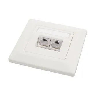 Vtičnica Solarix CAT6 STP 2 x RJ45 za vgradnjo podometno bela Vtičnica Solarix CAT6 STP 2 x RJ45 za vgradnjo podometno bela