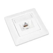 Vtičnica Solarix CAT6 STP 1 x RJ45 za vgradnjo podometno bela
