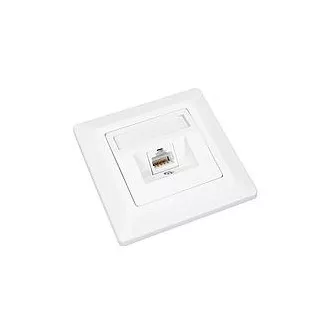 Vtičnica Solarix CAT6 STP 1 x RJ45 za vgradnjo podometno bela