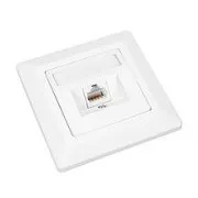 Vtičnica Solarix CAT6 STP 1 x RJ45 za vgradnjo podometno bela