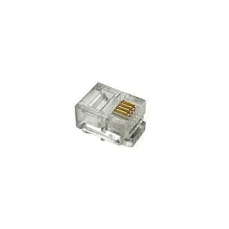 Modularni konektor6p4c RJ11na ploščati kabel, 100 kosov Modularni konektor6p4c RJ11na ploščati kabel, 100 kosov