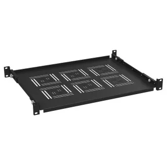 Polica 19" 1U 350 mm fiksni BK ročaj za sprednje in zadnje tirnice UP-13-B