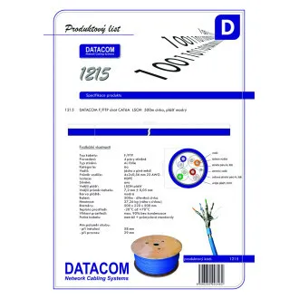 DATACOM F/FTP žica CAT6A Eca LSOH 500m tuljava modra DATACOM F/FTP žica CAT6A Eca LSOH 500m tuljava modra