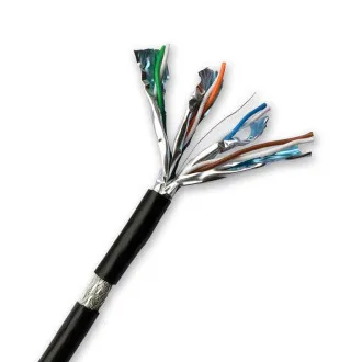 DATACOM S/FTP žica CAT7 PE,Fca 100m, plašč črna OUTDOOR
