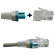 DATACOM Manšeta za konektor RJ 45 modra/bela 100 kosov
