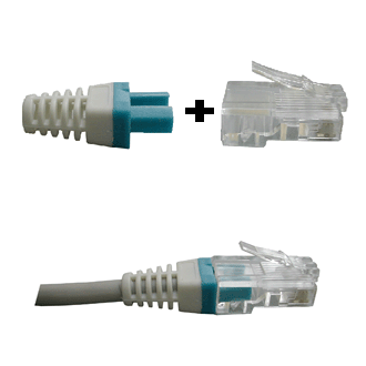 DATACOM Manšeta za konektor RJ 45 modra/bela 100 kosov DATACOM Manšeta za konektor RJ 45 modra/bela 100 kosov