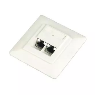 DATACOM STP dvojna vtičnica Cat5e za vgradnjo podometno 45 stopinj.