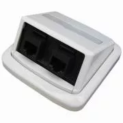 Dvojna vtičnica ABB TANGO 2xRJ45 Cat5e UTP bela, BKkeys