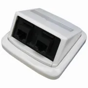 Dvojna vtičnica ABB TANGO 2xRJ45 Cat5e UTP bela, BKkeys