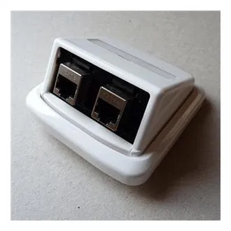 Dvojna vtičnica ABB TANGO 2xRJ45 cat5e STP bela Dvojna vtičnica ABB TANGO 2xRJ45 cat5e STP bela