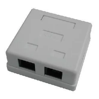 DATACOM Dvojna vtičnica nad mavčno ploščo-2xRJ45, Cat5e UTP DATACOM Dvojna vtičnica nad mavčno ploščo-2xRJ45, Cat5e UTP