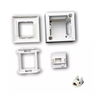 Modularna podatkovna vtičnica UTP CAT5E 1xRJ45 za vgradnjo podometno