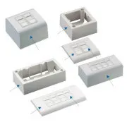 DATACOM Modul podatkovne vtičnice UTP CAT5E 4xRJ45 za vgradnjo v steno