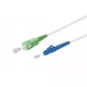 SC/APC - LC/UPC simplex 9/125 SM 5m arm.white 3mm B3 LSZH