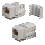 DATACOM Keystone UTP RJ45 Cat5E Dual MINI bela