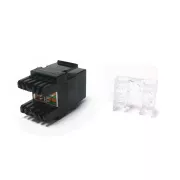 DATACOM UTP Keystone Cat5e črn Dual Slim zadnja zareza