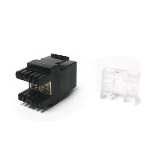 DATACOM UTP Keystone Cat5e črn Dual Slim zadnja zareza DATACOM UTP Keystone Cat5e črn Dual Slim zadnja zareza