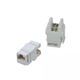 DATACOM UTP Keystone Cat6 white Dual Slim zadnja zareza